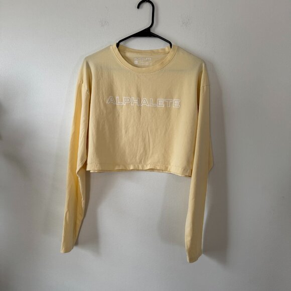 Alphalete Life Style Fit Cropped Long Sleeve Top - Picture 1 of 5